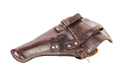 An old brown leather pistol holster. - PhotoDune Item for Sale
