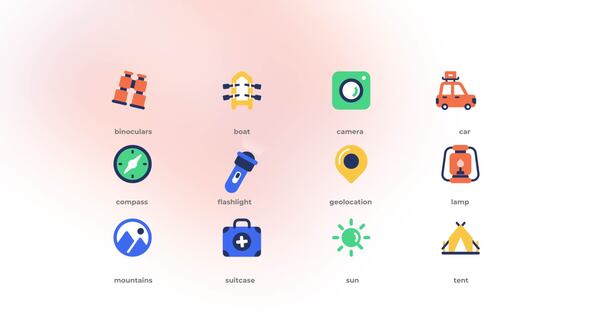 Camping - Flat Icons