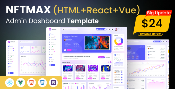 NFTMAX- Vue Admin Templates