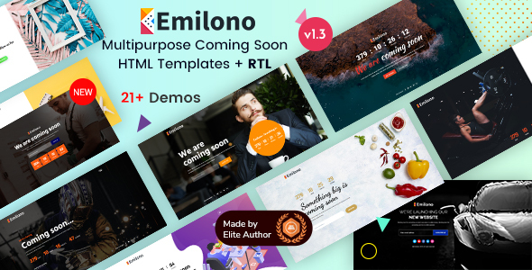 Emilono - Coming Soon HTML Template