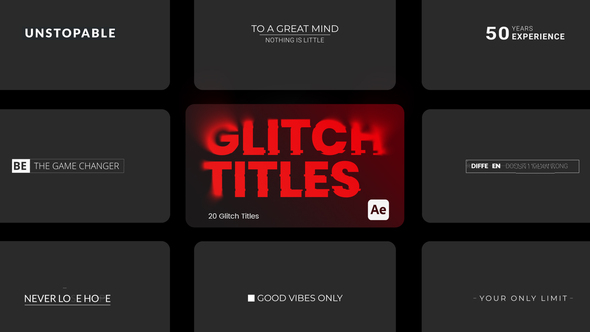 Glitch Titles For After Effects