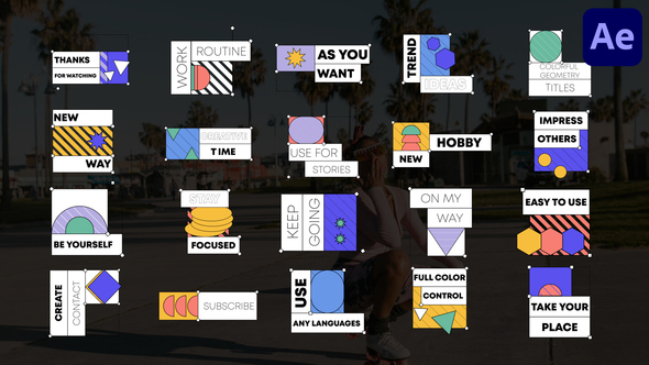 Colorful Geometry Titles for After Effects alt