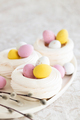 Easter meringue nests with colorful sweet eggs. - PhotoDune Item for Sale