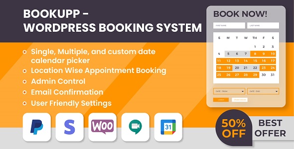 BookUpp - WordPress Appointment Booking and Scheduling System
