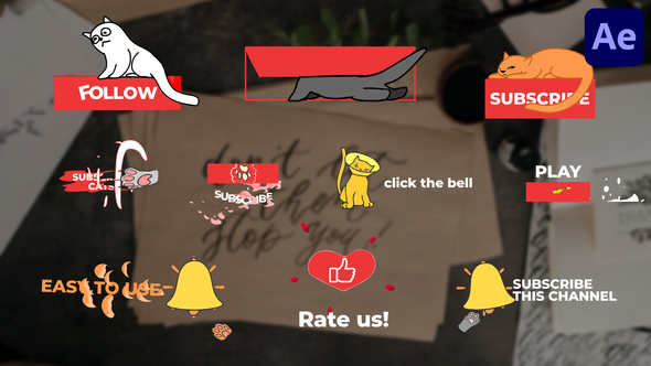 Subscribe Cats for After Effects alt