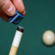 Billiard Cue Chalking with Squeaks
