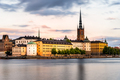 Cityscape of Stockholm and Riddarholmen Island at sunset - PhotoDune Item for Sale