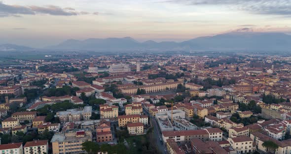 Flyover Pisa at Sunset