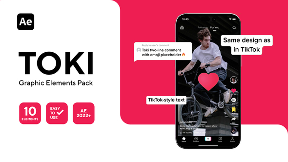 Toki - TikTok Graphics Pack For After Effects