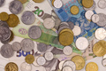 Ukrainian money bills and coins close up. Big amount of hryvnia bills - PhotoDune Item for Sale