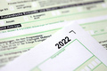 German annual income tax return declaration form for 2022 year close up - PhotoDune Item for Sale