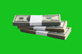 Bundle of US dollar bills isolated on chroma keyer green - PhotoDune Item for Sale