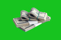 Bundle of US dollar bills isolated on chroma keyer green - PhotoDune Item for Sale
