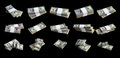 Big set of bundles of US dollar bills isolated on white - PhotoDune Item for Sale