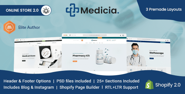Medicia - Health and Medical Store Shopify Theme