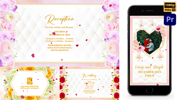 Indian Floral Wedding Invitation_MOGRT