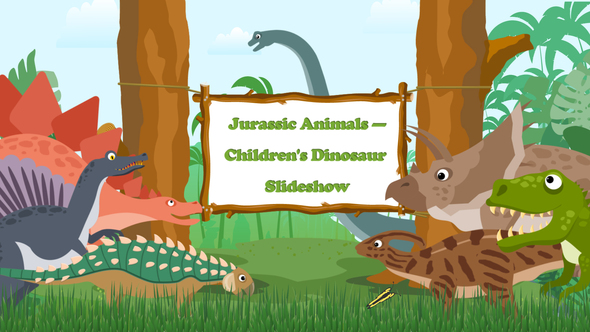 Jurassic Animals--Children's Dinosaur Slideshow