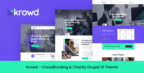 Krowd - Crowdfunding & Charity Drupal 10 Theme