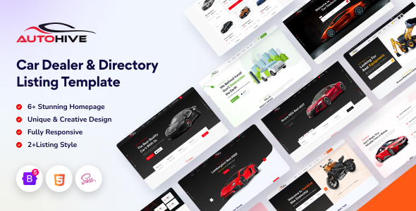 Autohive – Multipurpose Car Dealer, Rental & Directory Listing HTML Template