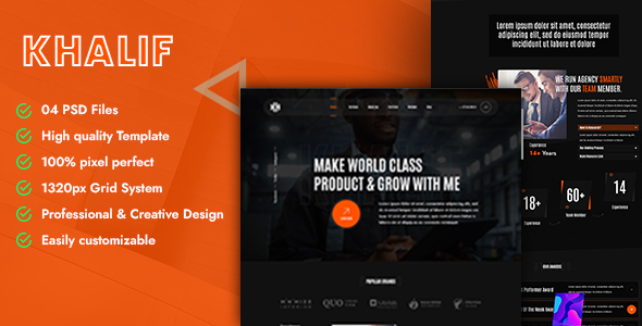 Khalif – Creative Agency PSD Template – 1 Sold!