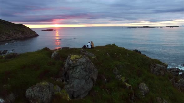 Romantic midnight sun in Norway, Vesteralen