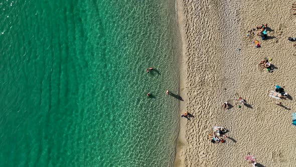 Summer Cleopatra Beach aerial view 4 K