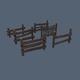 Fence and gate - 3DOcean Item for Sale