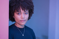 Portrait of beautiful woman with curly hair - PhotoDune Item for Sale