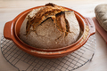 Closeup view of delicious freshly baked sourdough wholewheat bread - PhotoDune Item for Sale