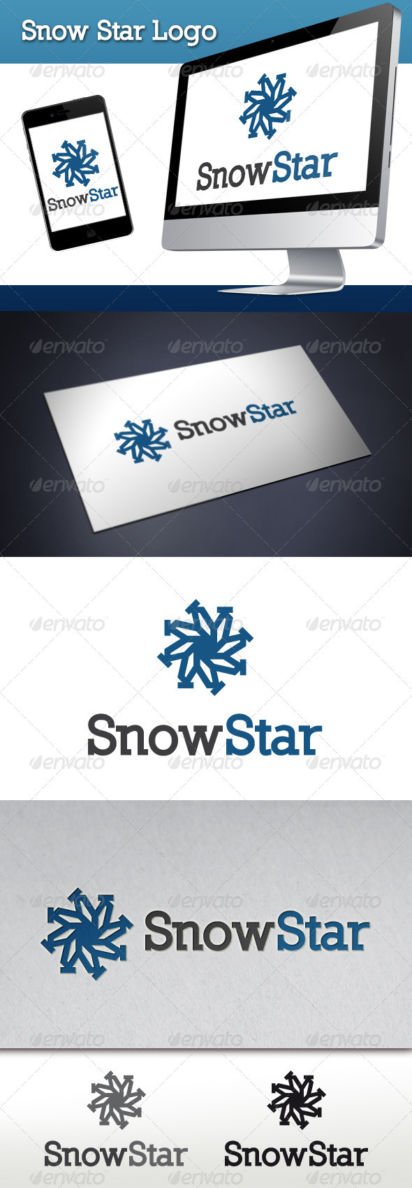 Snow Star Logo Template