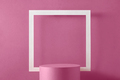 Background podium frame for showing and demonstrating the product of the Magenta trend color - PhotoDune Item for Sale
