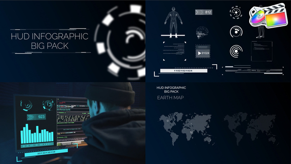 Hud Infographic Big Pack for FCPX alt