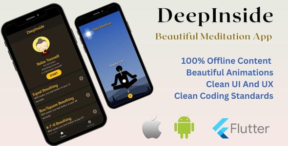 DeepInside : A beautiful Meditation and Breathing Exercises App