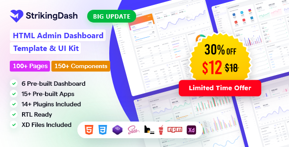 StrikingDash - HTML Admin Dashboard Template