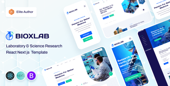 Bioxlab – Laboratory & Science Research React Next js Template