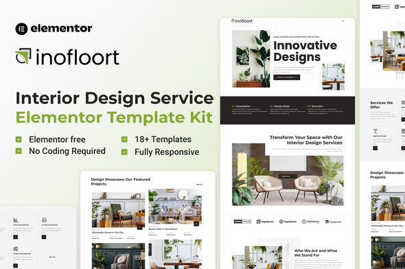 Inofloort - Interior Design Service Elementor Template Kit