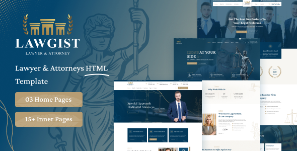Lawgist – Attorney & Lawyers HTML Template
