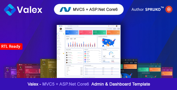 Valex – ASP.Net Core & MVC Admin & Dashboard Template