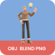 3D Illustration Man Get An Idea - 3DOcean Item for Sale