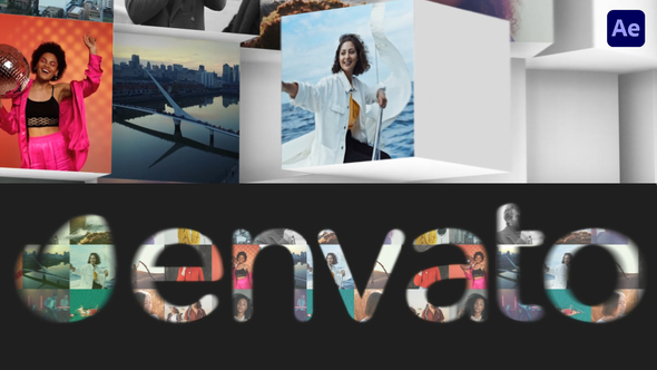 Mosaic Cubics Logo Reveal for After Effects alt