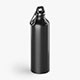 Black Aluminum Sport Bottle - metal water botle with carabiner - 3DOcean Item for Sale