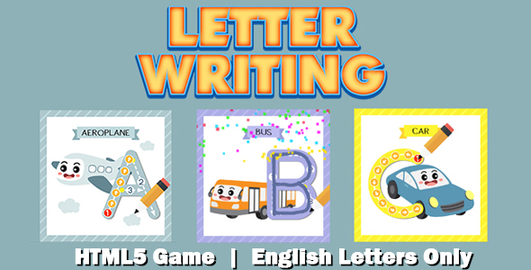 English Letter Writing (HTML5) Kids Education Game