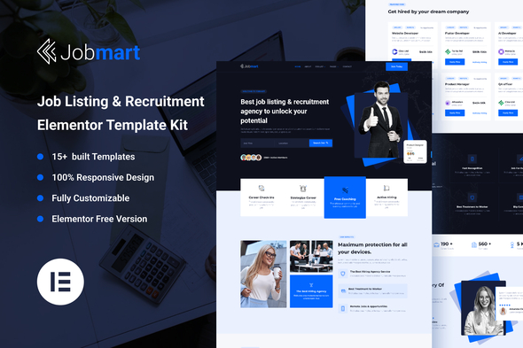 JobMart - Human Resources & Recruitment Agency Elementor Template Kit