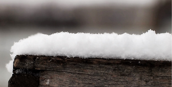 Snow Falls On Wooden Planks 2