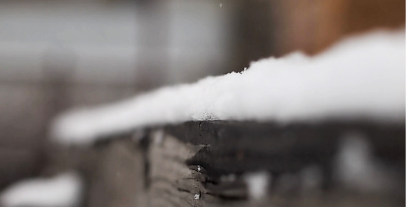 Snow Falls On Wooden Planks 3