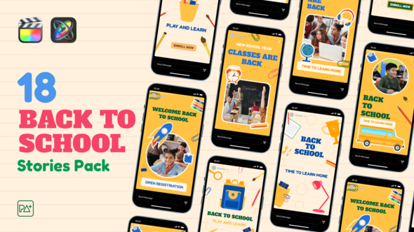 Back To School Stories Pack For Final Cut Pro X alt