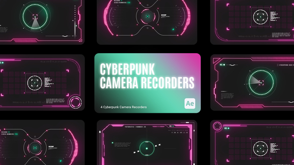 Cyberpunk HUD Camera Recorder for After Effects