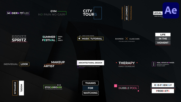 Minimal Titles for After Effects alt