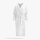White Hotel Bathrobe - fabric spa bath robe - 3DOcean Item for Sale