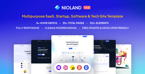NioLand - SaaS & App Landing Page HTML Template